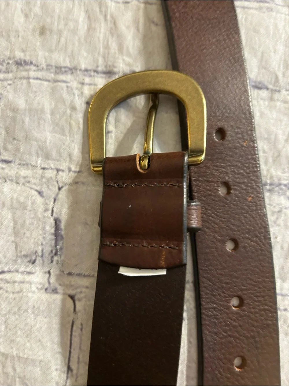 EDDIE BAUER VTG BROWN GOLD TONE BUCKLE XL & BROWN LEATHER GOLD TONE BUCKLE 42